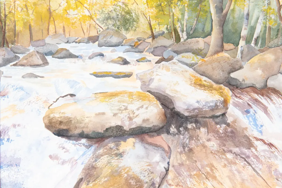Cold Waterfalls Watercolour By Diane McEntee Cold Waterfalls Watercolour By Diane McEntee
